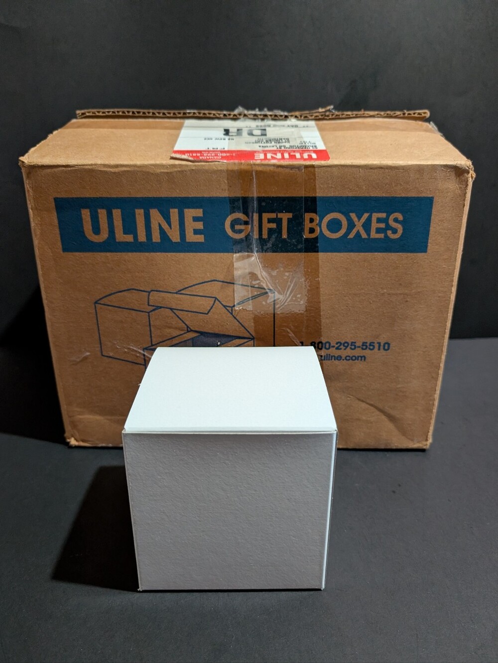Gift Boxes Lot Of 67 Glossy White 4 x4 x4 Inches S-7087 ULine